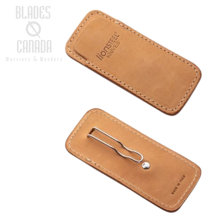 Lion Steel Vertical Leather Sheath with Clip, 900FDV3 SN